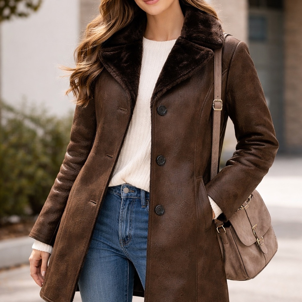 Dennis Basso Dark Brown Trench Coat TV